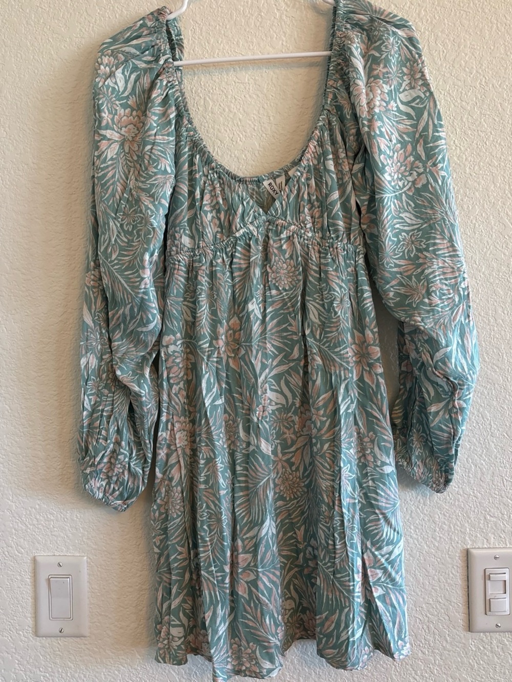 Roxy Floral Boho Babydoll Tunic Dress